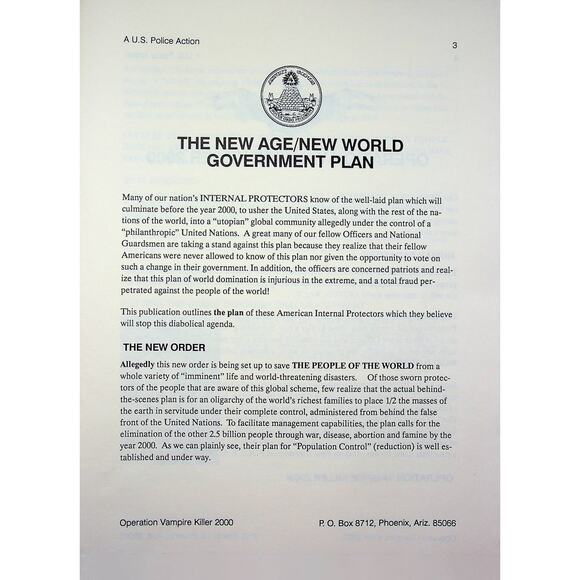 Operation Vampire Killer 2000 Original 1992 Publisher Printing - Picture 5 of 14